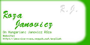 roza janovicz business card